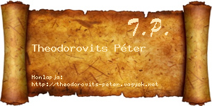 Theodorovits Péter névjegykártya