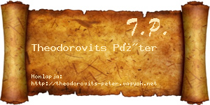 Theodorovits Péter névjegykártya